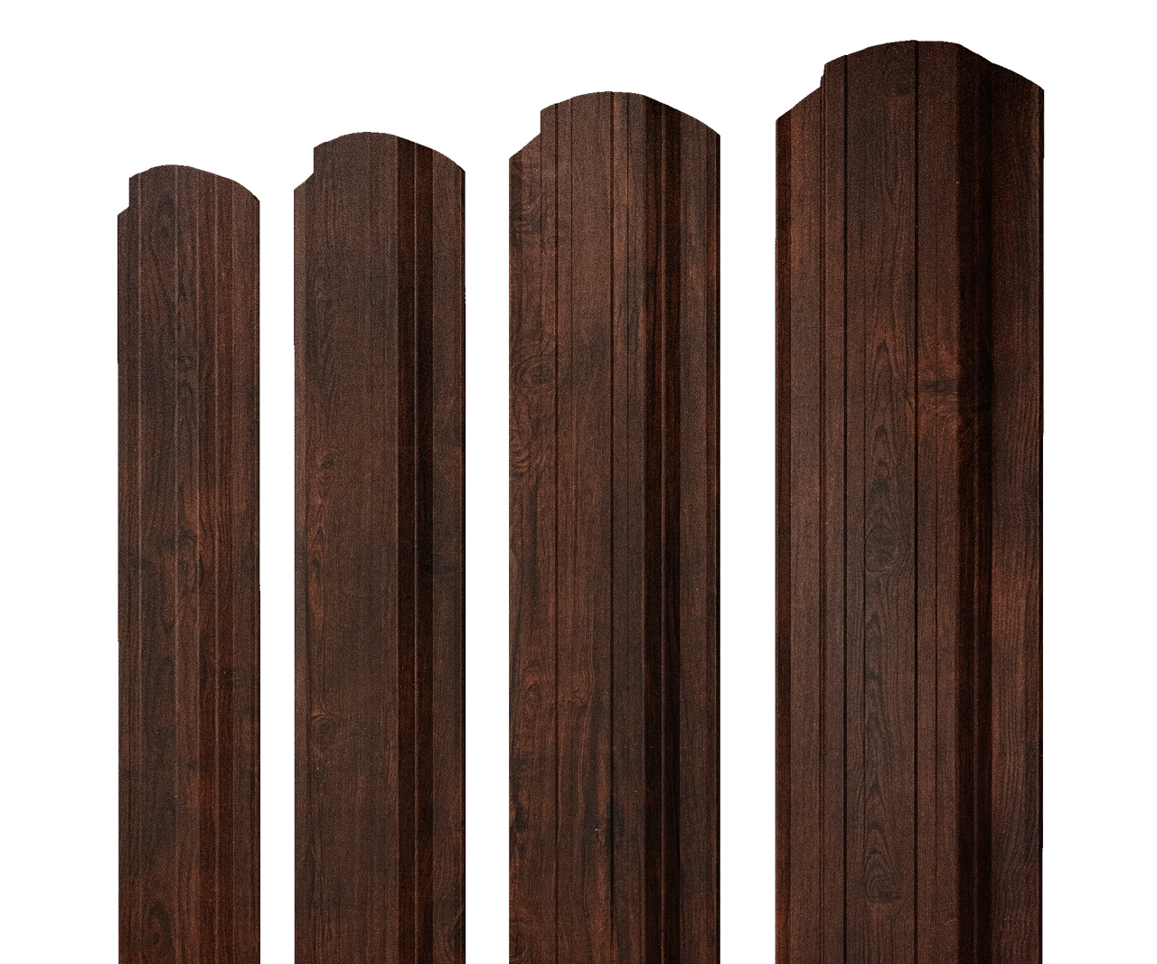 Штакетник Прямоугольный фигурный 0,45 Print-Double Premium Cherry Wood Dark F