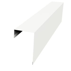 Планка торцевая фасадная фальц 65мм 0,45 Drap с пленкой RAL 9003 сигнальный белый (2м)