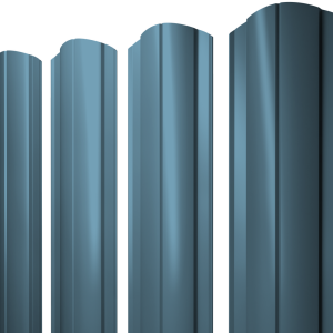 Штакетник Круглый фигурный 0,45 Drap TX RAL 5024 пастельно-синий