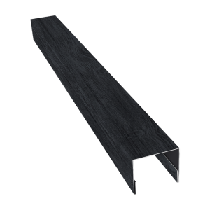 Планка П-образная заборная 24 0,45 Print Premium Grey Wood TwinColor (3м)