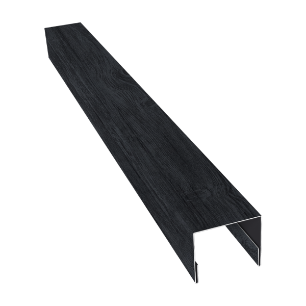Планка П-образная заборная 24 0,45 Print Premium Grey Wood TwinColor (3м)