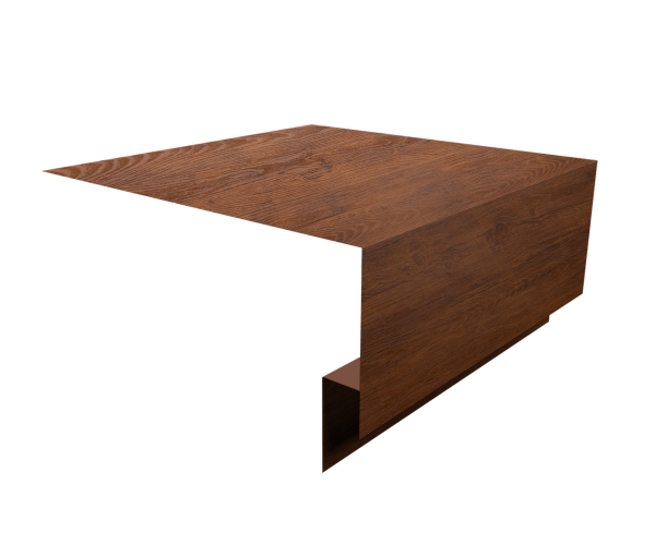 Планка околооконная сложная Экобрус Grand Line 200х75х25 0,45 Print Premium Golden Wood Fresh TwinColor (3м)