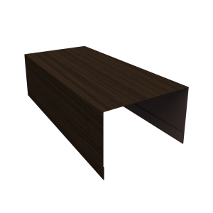 Крышка для забора из сайдинга (Блок-хаус new) 0,45 Print Elite Coffee Wood TwinColor (3м)