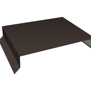 Парапетная крышка прямая 200мм 0,5 Satin с пленкой RR 32 темно-коричневый (2м)