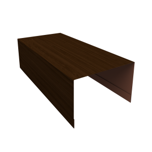 Крышка для забора из сайдинга (Блок-хаус new) 0,45 Print Elite Choco Wood TwinColor (2,5м)