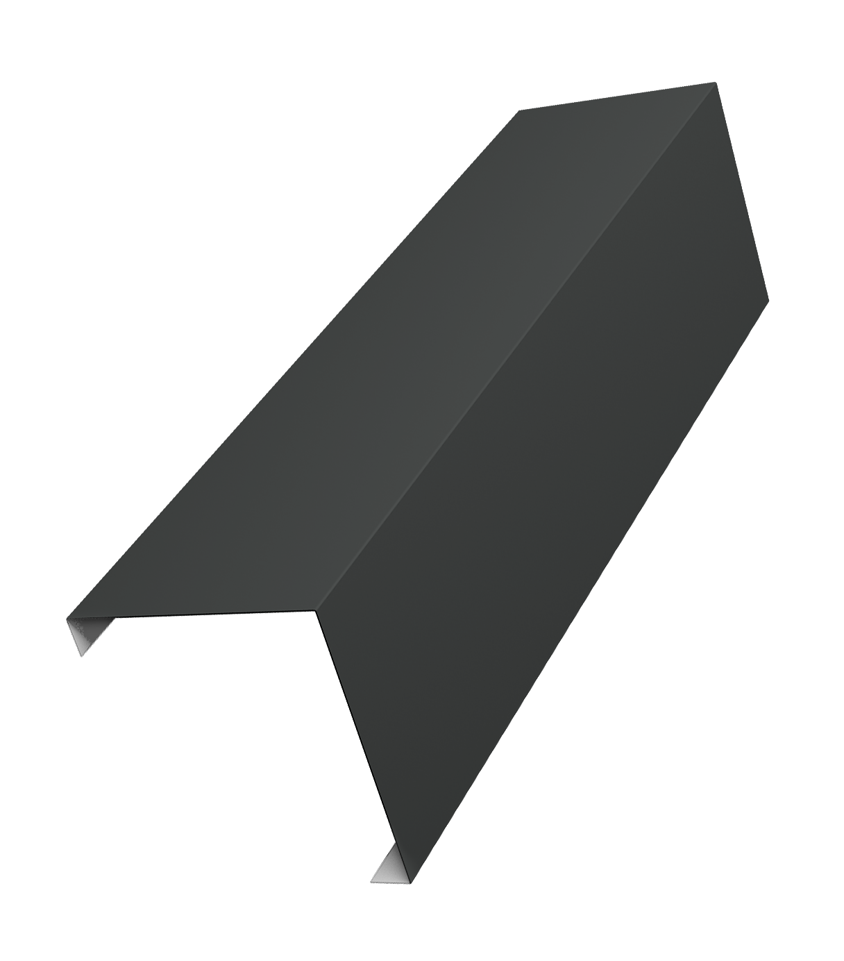 Декоративная накладка на столб универсальная угловая 62х55 для забора жалюзи 0,5 Satin Matt RAL 7016 антрацитово-серый (1,8м)