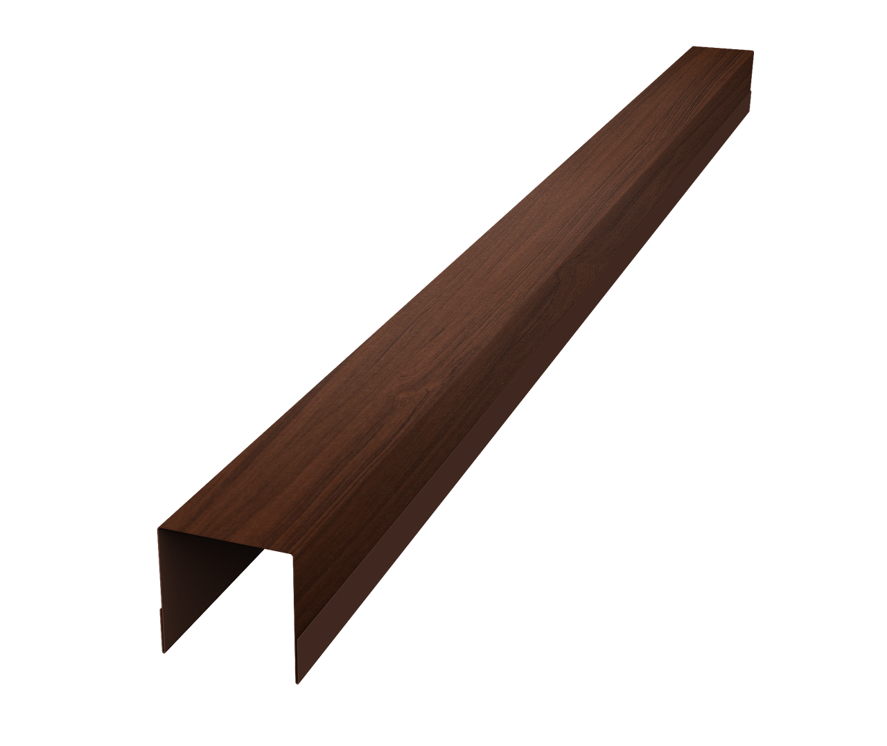 Планка вертикальная обратная для горизонтального монтажа штакетника 0,45 Print Elite Choco Wood TwinColor (1,8м)