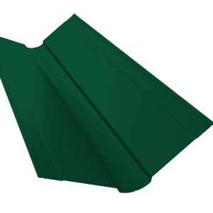 Планка ендовы верхней фигурной 150x150 0,7 PE с пленкой RAL 6005 зеленый мох (3м)