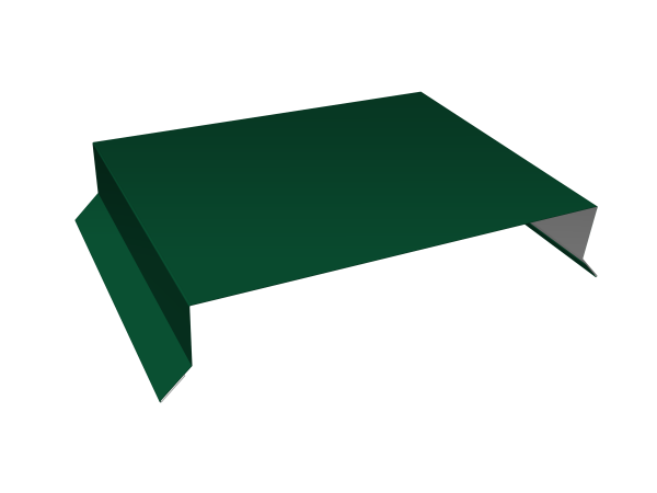 Парапетная крышка прямая 200мм 0,5 Satin Matt RAL 6005 зеленый мох (3м)