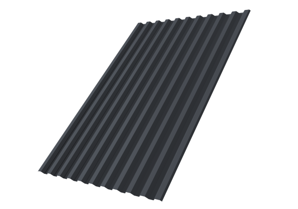 Профнастил С21R 0,4 PE-Double RAL 7024 мокрый асфальт