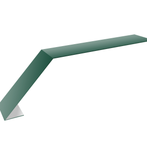 Планка карнизная для мягкой кровли 100х60 0,5 Satin Matt RAL 6005 зеленый мох (2м)