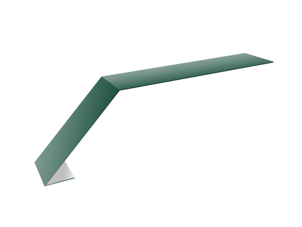 Планка карнизная для мягкой кровли 100х60 0,5 Satin Matt RAL 6005 зеленый мох (2м)
