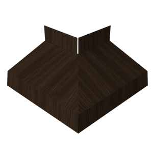 Угол отлива внешний 70 0,45 Print Elite с пленкой Coffee Wood TwinColor