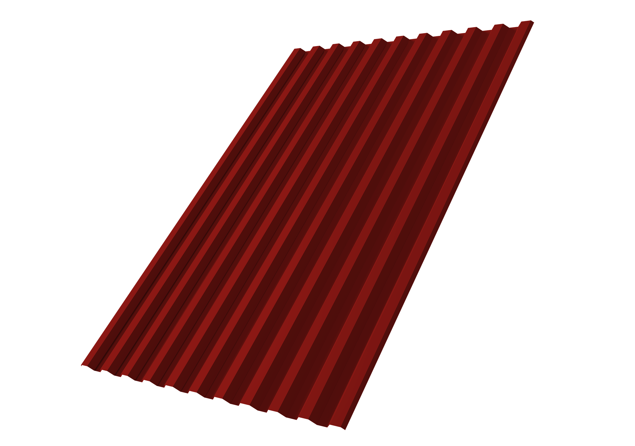 Профнастил С21R 0,5 Satin с пленкой RAL 3011 коричнево-красный