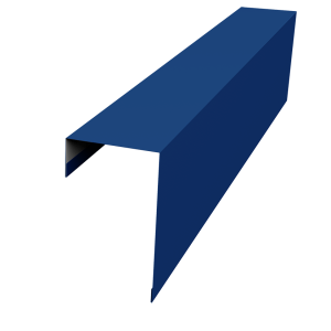 Планка торцевая фасадная фальц 65мм 0,45 PE с пленкой RAL 5002 ультрамариново-синий (2м)