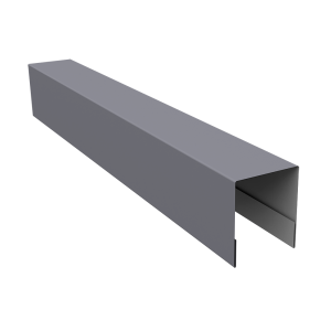 Планка боковая для забора из сайдинга (Квадро брус, Вертикаль) 0,5 Satin RAL 7004 сигнальный серый (2,5м)