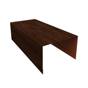 Крышка для забора из сайдинга (Блок-хаус new) 0,45 Print Premium Cherry Wood Fresh TwinColor (2,5м)