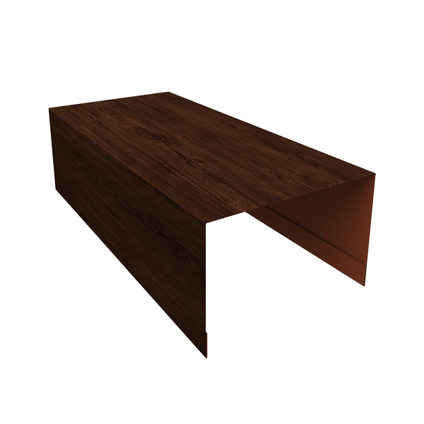 Крышка для забора из сайдинга (Блок-хаус new) 0,45 Print Premium Cherry Wood Fresh TwinColor (2,5м)