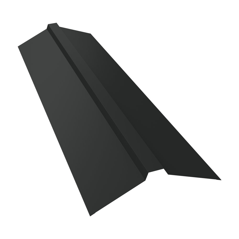 Планка конька прямоугольного 115х30х115 0,45 Drap TR RAL 7016 антрацитово-серый (2м)