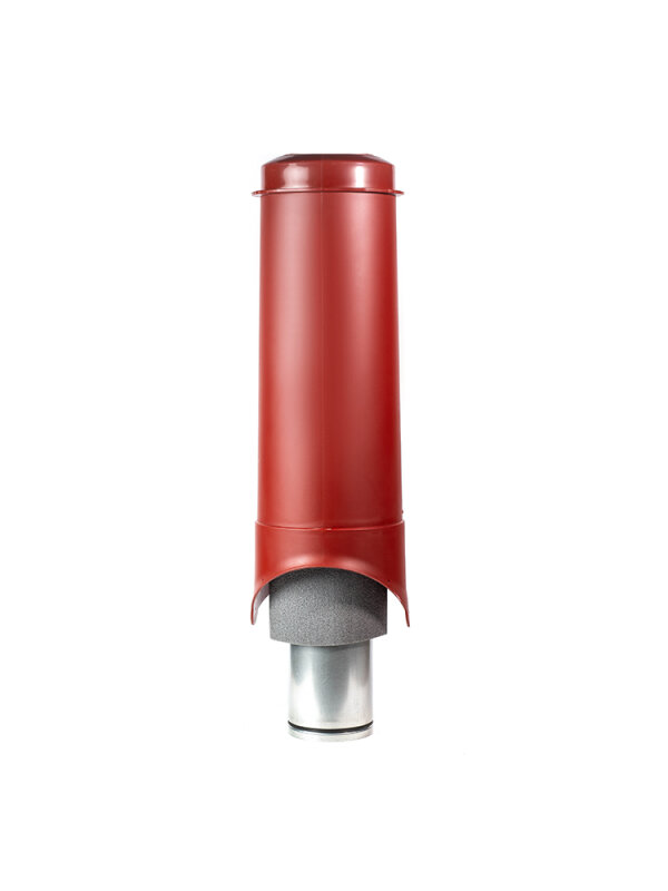 Выход вентиляции Krovent Pipe-VT 150/700 изолированный красный