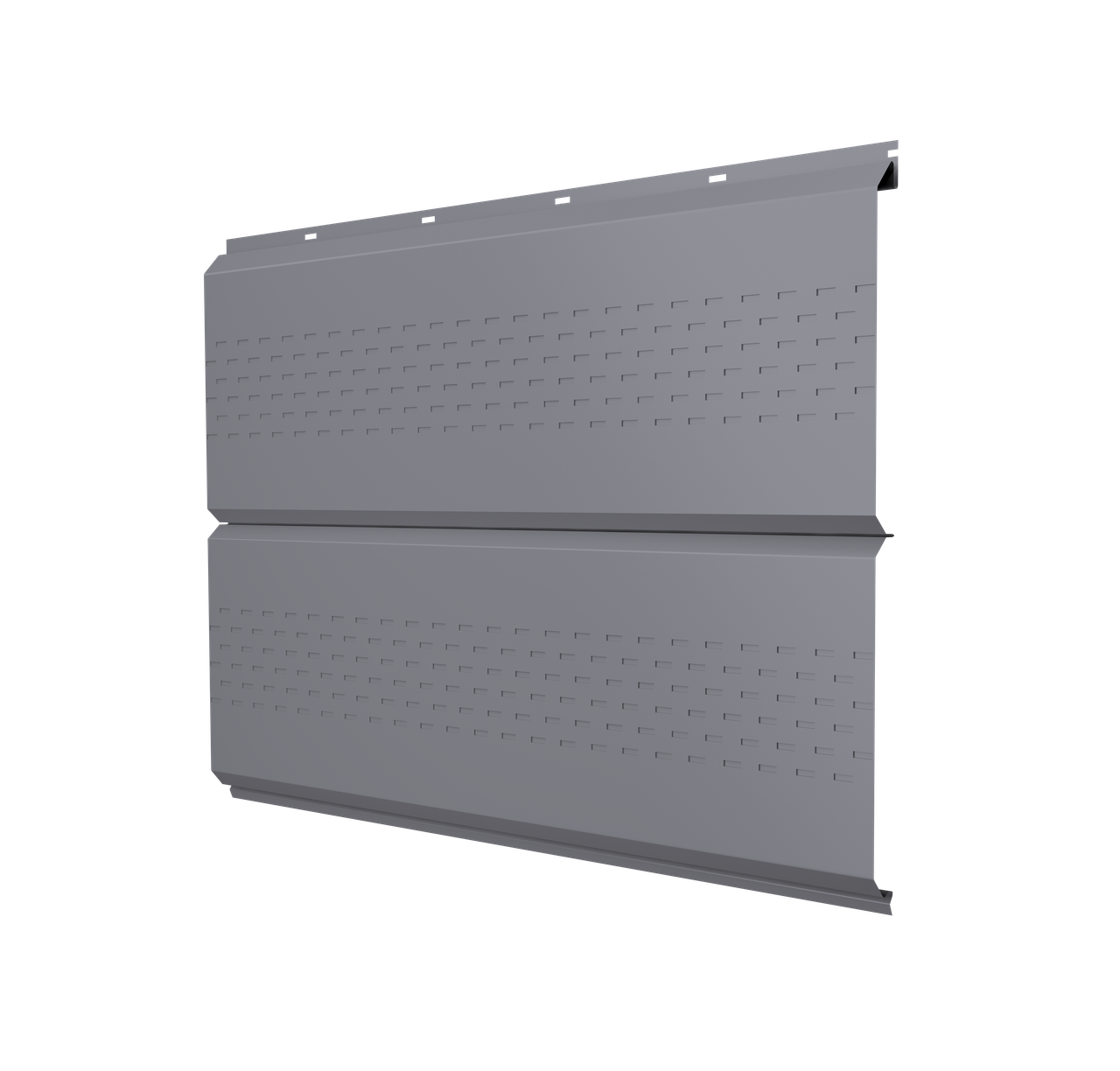 Софит ЭкоБрус new c перфорацией 0,5 Satin с пленкой RAL 7004 сигнальный серый