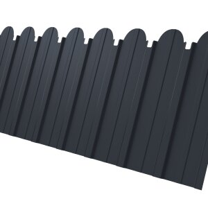 Профнастил C10A фигурный 0,45 PE-Double RAL 7024 мокрый асфальт