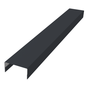 Крышка забора для горизонтального монтажа штакетника 0,5 Satin Matt TX RAL 7024 мокрый асфальт (2,5м)