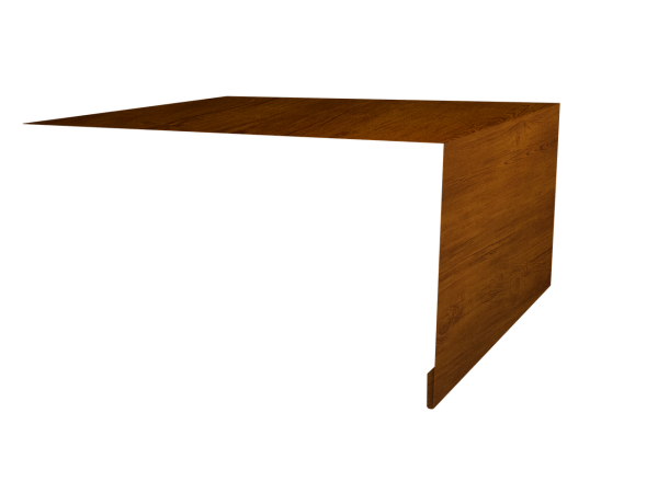 Планка околооконная простая 250х75 0,45 Print-Double Premium Golden Wood Intense F (3м)