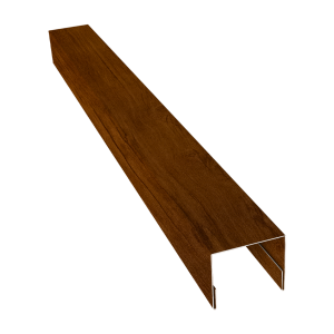 Планка П-образная заборная 24 0,45 Print-Double Premium Golden Wood Intense F (2,5м)
