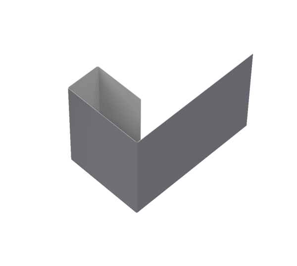 Финишный профиль фибросайдинга 0,5 Satin с пленкой RAL 7004 сигнальный серый (3м)
