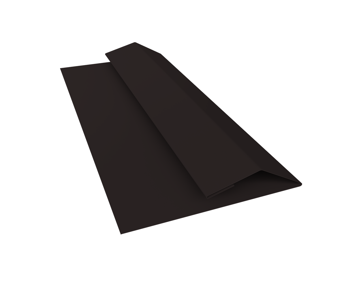 Планка финишная Блок-Хаус new Grand Line 0,45 PE-Double с пленкой RAL 9005 черный (2м)