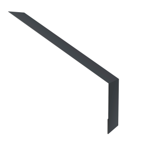 Планка карнизная для мягкой кровли 135х50 0,5 Satin с пленкой RAL 7024 мокрый асфальт (2м)
