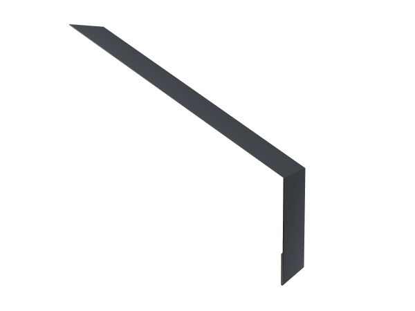 Планка карнизная для мягкой кровли 135х50 0,5 Satin с пленкой RAL 7024 мокрый асфальт (2м)