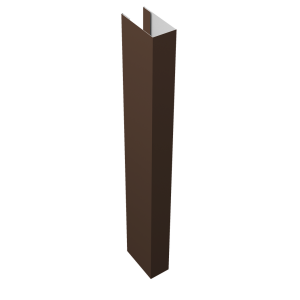 Стойка жалюзи Texas 0,5 Satin Matt TX RAL 8017 шоколад (для калиток и ворот) (3м)