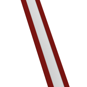 Крепежная планка жалюзи Milan, Milan Slim, Tokyo 0,45 PE RAL 3011 коричнево-красный (1,8м)