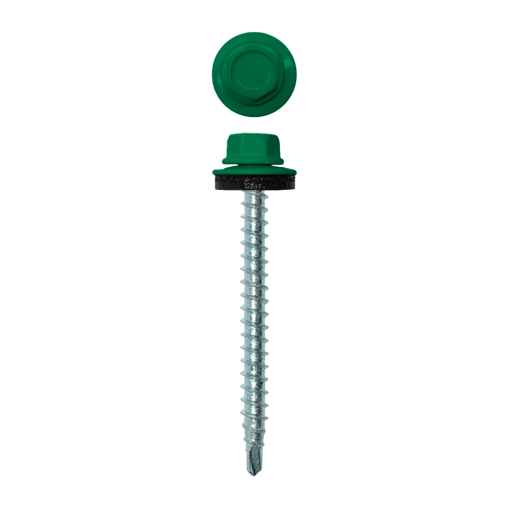 Саморез кровельный 4,8х50 (150шт) сверло №1 RAL 6029