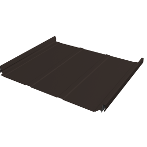 Кликфальц Pro Line Grand Line 0,5 GreenCoat Pural BT с пленкой на замках RR 32 темно-коричневый (RAL 8019 серо-коричневый)