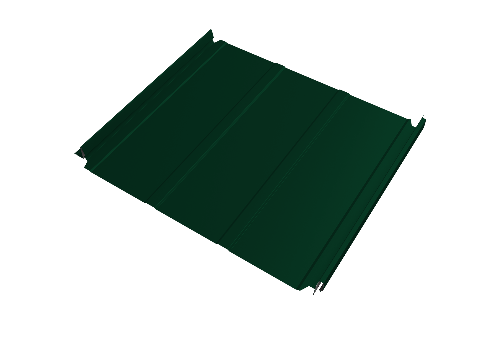 Кликфальц Double Pro Line Grand Line 0,5 Satin Matt TX с пленкой на замках RAL 6005 зеленый мох