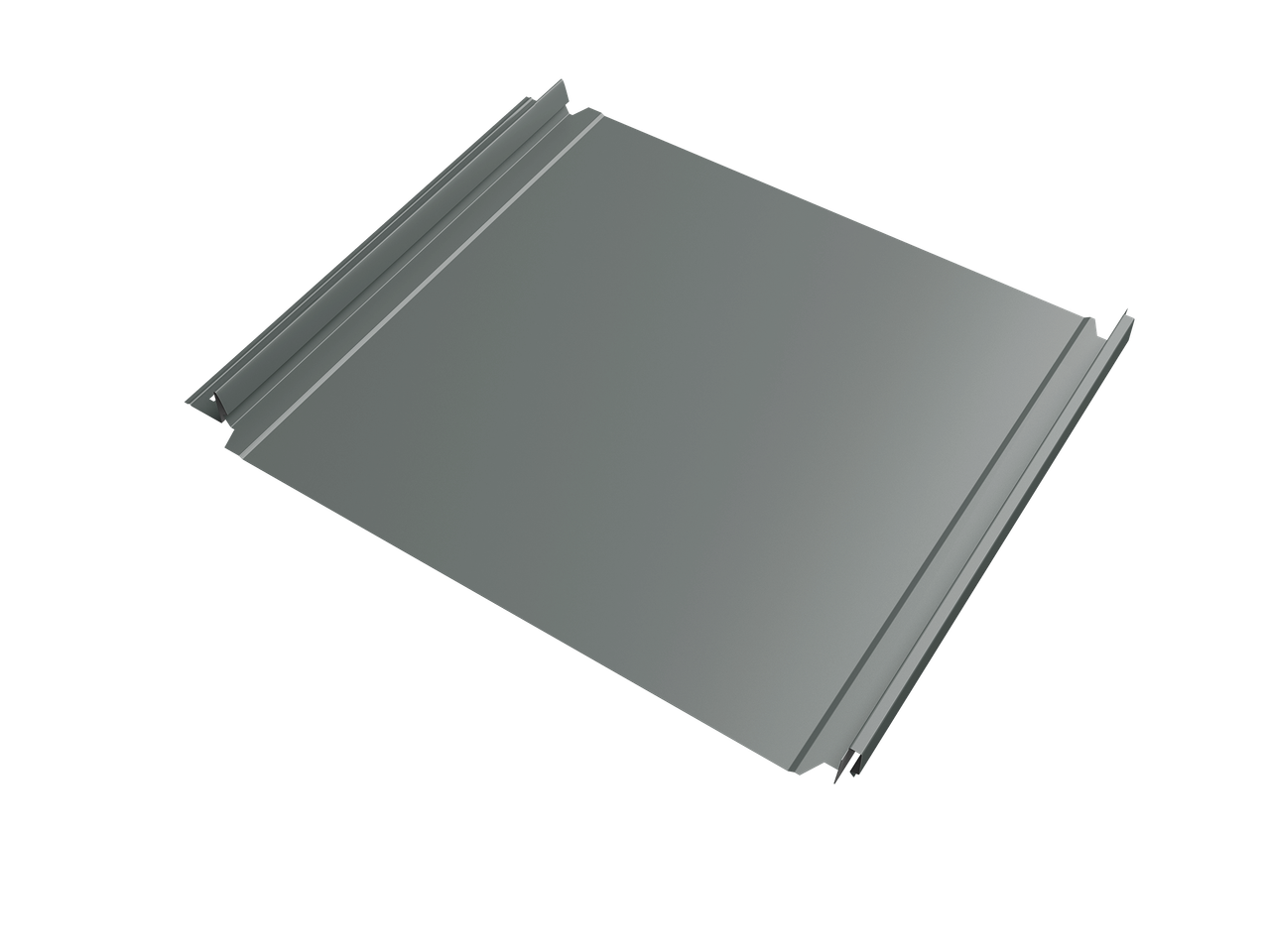 Кликфальц Double Pro Grand Line 0,45 PE с пленкой на замках RAL 7005 мышино-серый