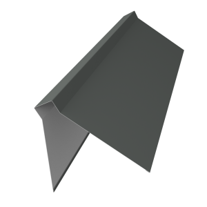 Планка конька плоского 220х50х220 0,45 PE с пленкой RAL 7005 мышино-серый (2м)