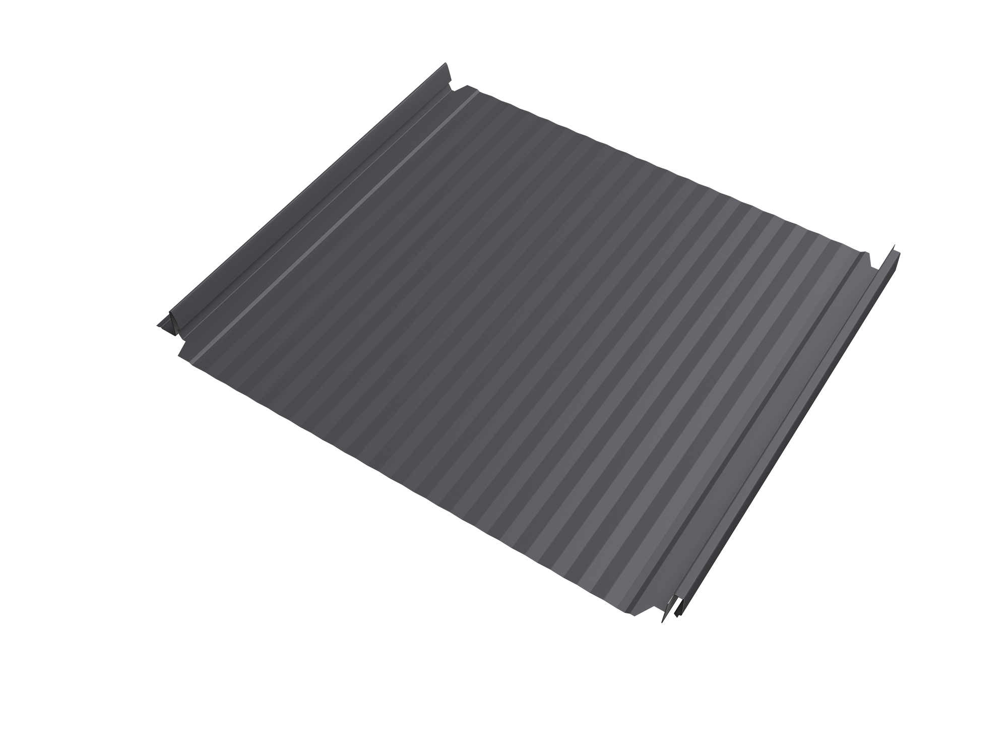 Кликфальц Double Pro Gofr Grand Line 0,45 PE с пленкой на замках RAL 7004 сигнальный серый