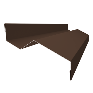Планка примыкания внакладку 25х17х35х17 0,4 PE-Double с пленкой RAL 8017 шоколад (2м)