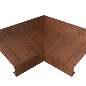 Угол отлива внутренний 50 0,45 Print Premium с пленкой Golden Wood Fresh TwinColor