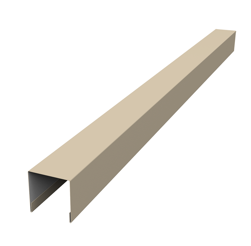 Планка вертикальная лицевая для забора жалюзи Palermo 0,45 Drap TX RAL 1015 светлая слоновая кость (2,5м)