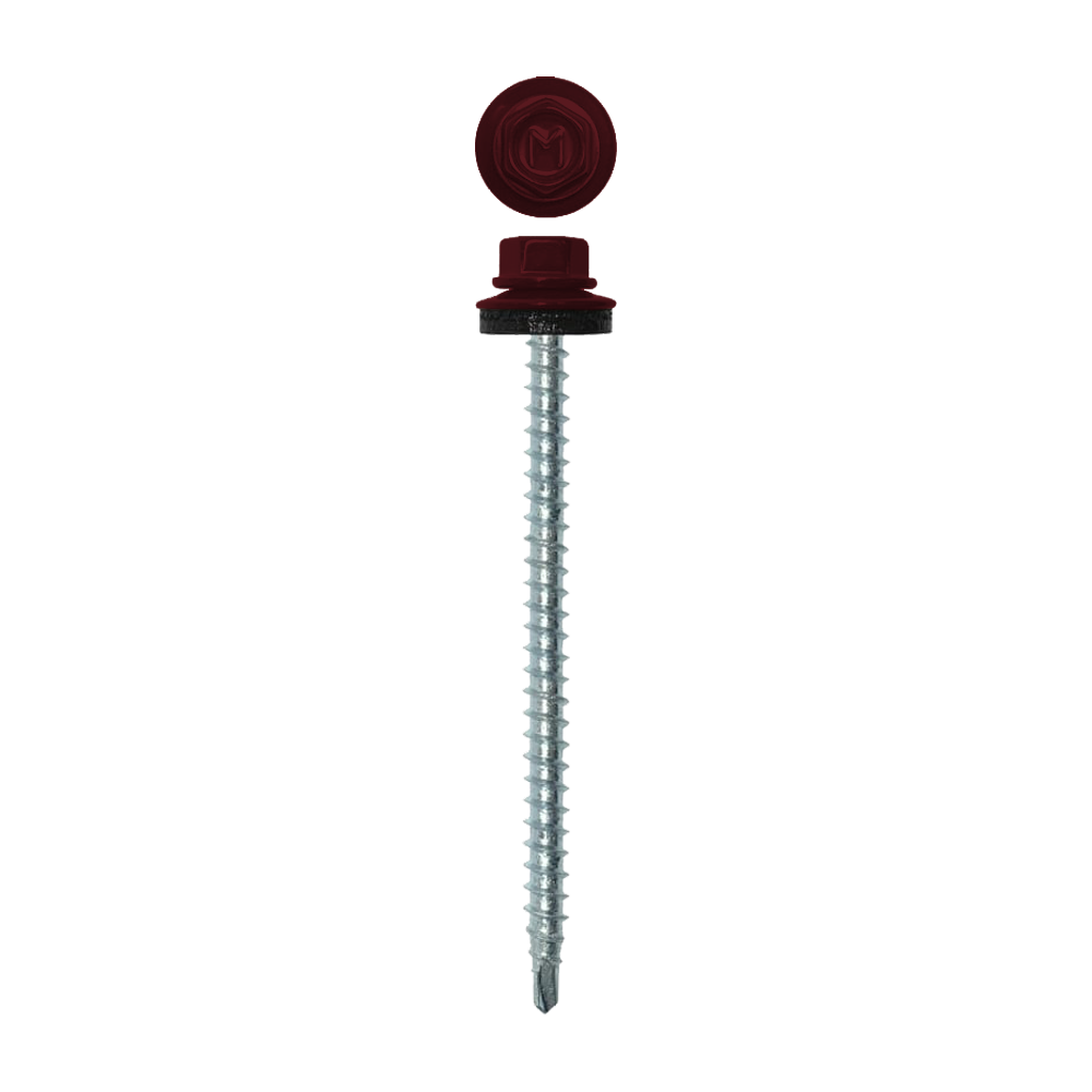 Саморез кровельный Daxmer 4,8х70 (100шт) сверло №1 RAL 3005