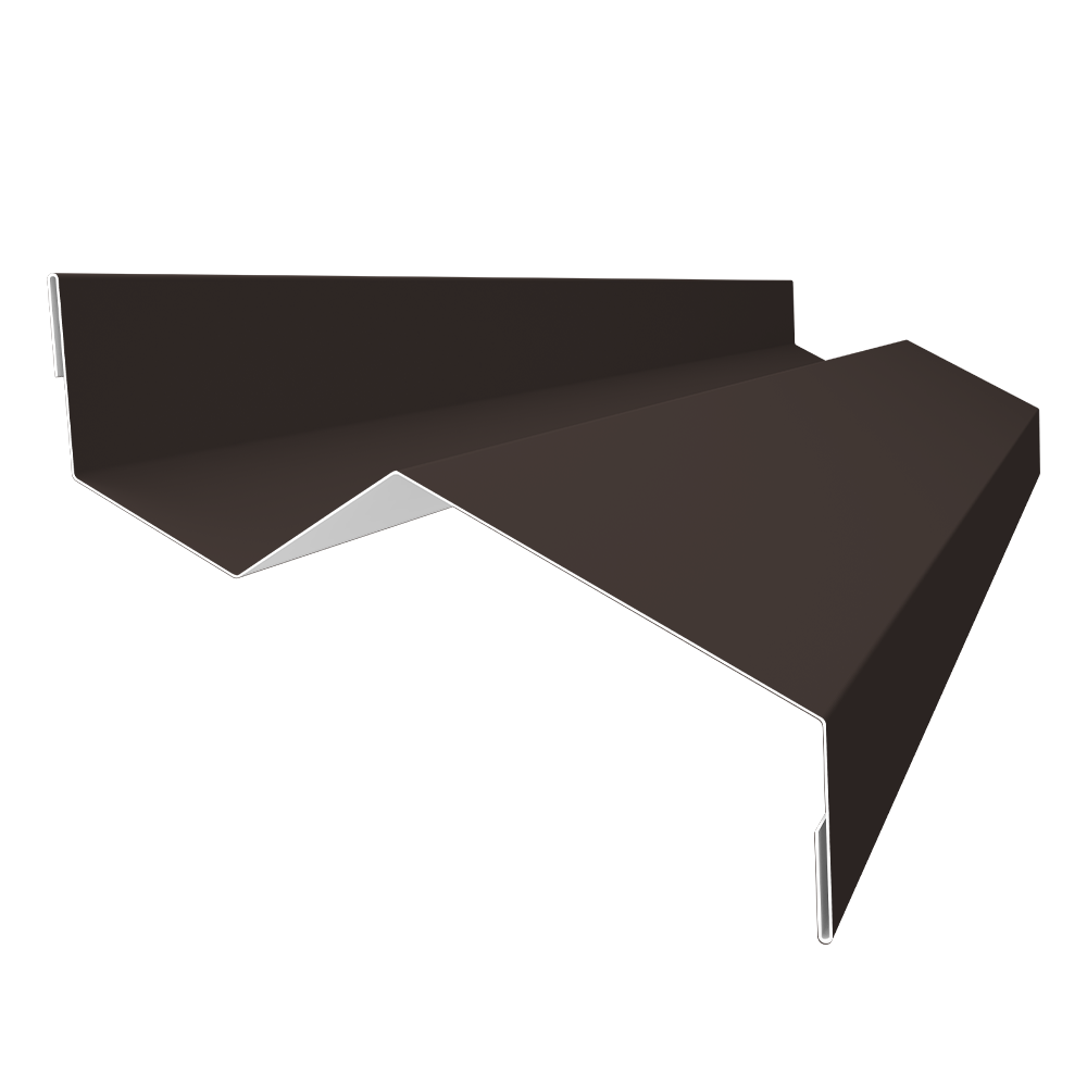 Планка примыкания внакладку 25х17х35х17 0,45 Drap TR RR 32 темно-коричневый (2м)