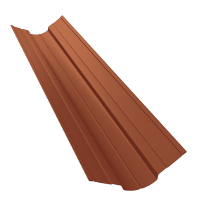 Планка ендовы верхней фигурной 70x70 0,5 Velur X RAL 8004 терракота (3м)