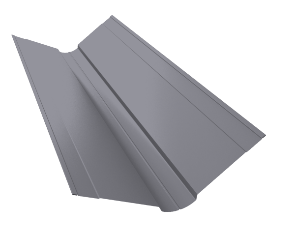 Планка ендовы верхней фигурной 150x150 0,45 Drap RAL 7004 сигнальный серый (2м)
