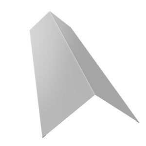 Планка конька плоского 145х145 0,45 PE-Double с пленкой RAL 9003 сигнальный белый (2м)