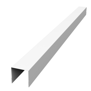 Планка вертикальная обратная для забора жалюзи Palermo 0,45 PE RAL 9003 сигнальный белый (2м)